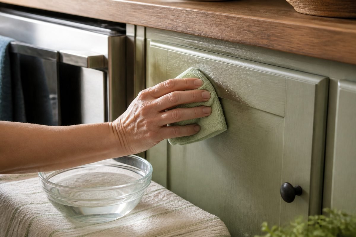 How to Clean Grease From Painted Kitchen Cabinets Safely inline-action