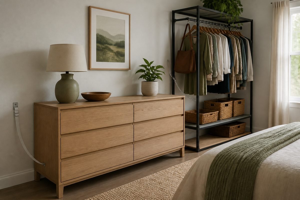 How to Store Clothes in a Small Bedroom With No Closet inline-action
